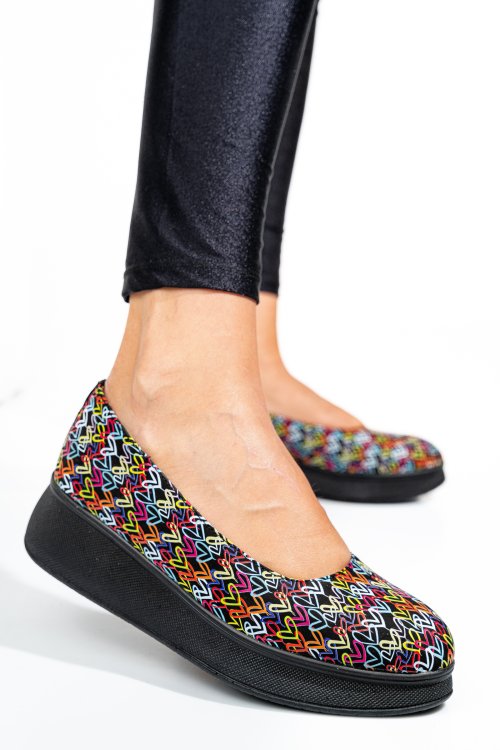 Pantofi multicolor piele naturala 1s77236