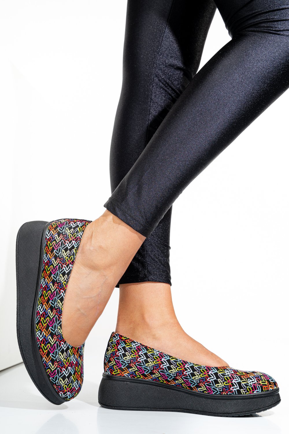 PANTOFI MULTICOLOR PIELE NATURALA 1S77236