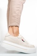 PANTOFI SPORT BEIGE PIELE NATURALA 7SP6254-11A