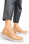 PANTOFI BEJ PIELE NATURALA 4S7758