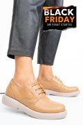 PANTOFI BEJ PIELE NATURALA 4S7758