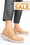 PANTOFI BEJ PIELE NATURALA 4S7758