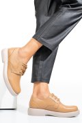 PANTOFI BEJ PIELE NATURALA 4S7758