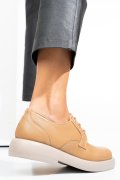 PANTOFI BEJ PIELE NATURALA 4S7758