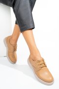 PANTOFI BEJ PIELE NATURALA 4S7758