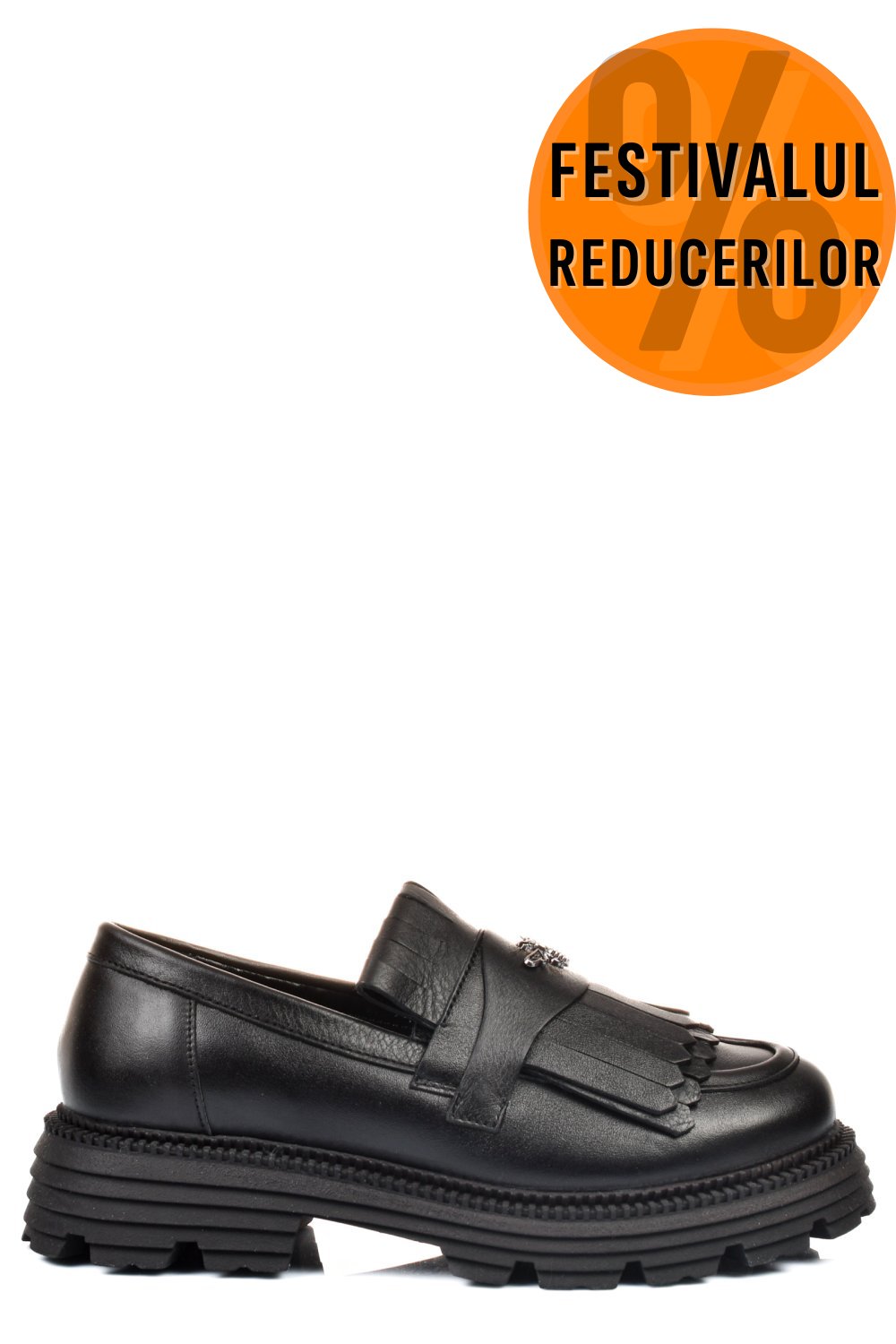 MOCASINI DAMA PIELE NATURALA BLACK 3S7795