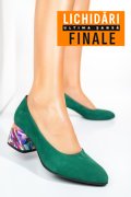 PANTOFI VERDE COLOR PIELE NATURALA INTOARSA 5S77002