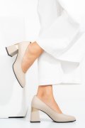 PANTOFI BEJ PIELE NATURALA 5S77005
