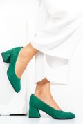 PANTOFI VERZI PIELE NATURALA INTOARSA 5S77006