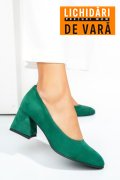 PANTOFI VERZI PIELE NATURALA INTOARSA 5S77006