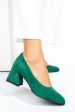 Pantofi verzi piele naturala intoarsa 5s77006