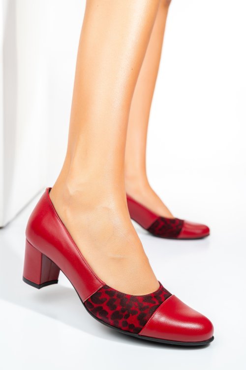 Pantofi visinii leo piele naturala 3s77020