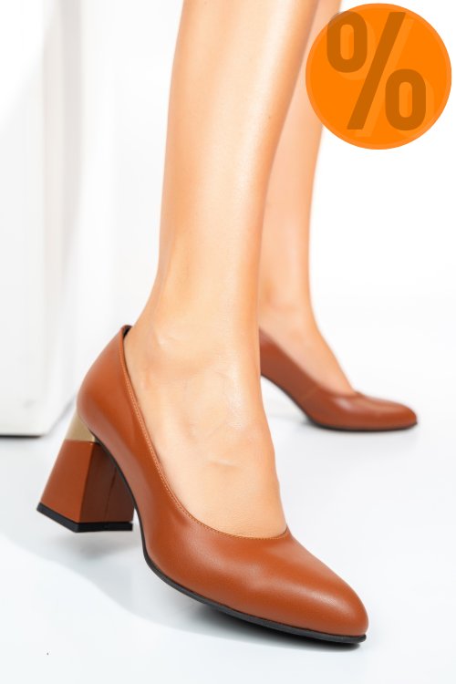 Pantofi maro piele naturala 5s77005