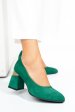 Pantofi verzi piele naturala intoarsa 5s77005