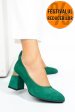 Pantofi verzi piele naturala intoarsa 5s77005