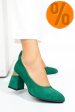 Pantofi verzi piele naturala intoarsa 5s77005