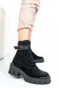 GHETE NEGRE PIELE NATURALA INTOARSA 242818SP