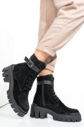 GHETE NEGRE PIELE NATURALA INTOARSA 242818SP