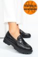 Mocasini negri piele naturala emme011
