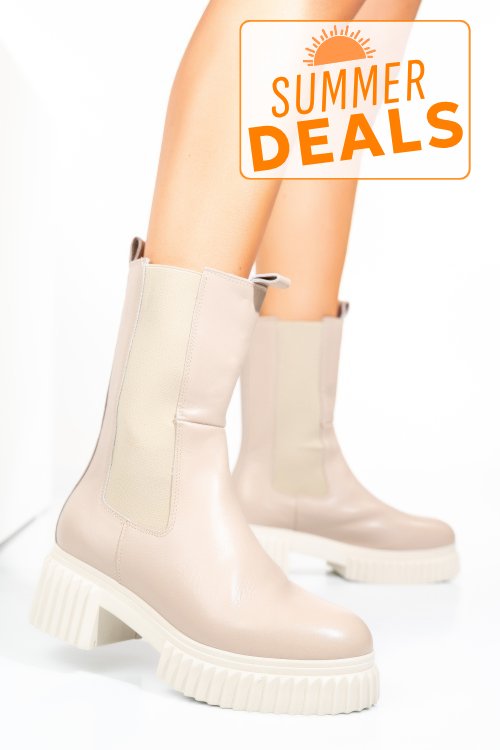 Ghete bej piele naturala 7s7769003