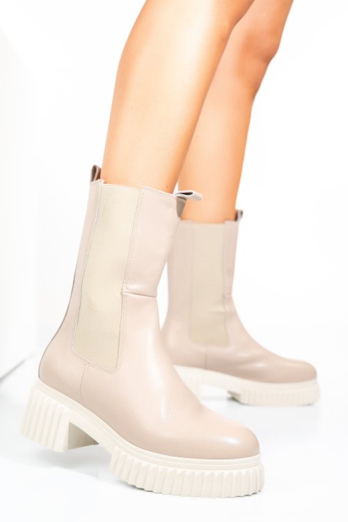 Ghete bej piele naturala 7s7769003