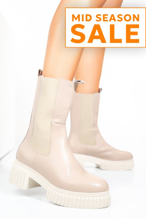 Ghete bej piele naturala 7s7769003