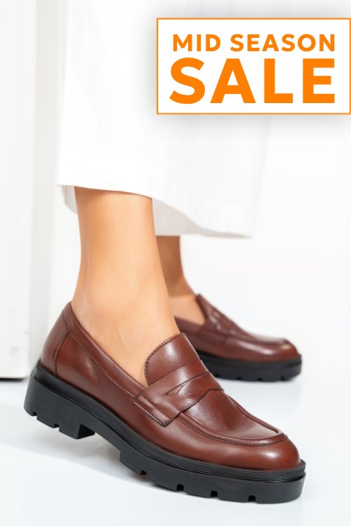 Mocasini brown piele naturala emme011