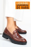 MOCASINI BROWN PIELE NATURALA EMME011