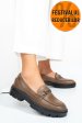 Mocasini taupe piele naturala sally02