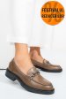 Mocasini taupe piele naturala sally02/oxford