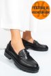 Mocasini negri piele naturala sally02