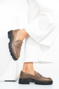 MOCASINI TAUPE PIELE NATURALA EMME011