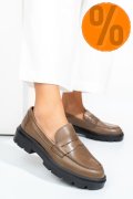 MOCASINI TAUPE PIELE NATURALA EMME011