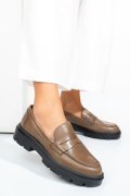 MOCASINI TAUPE PIELE NATURALA EMME011