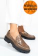 Mocasini taupe piele naturala emme011