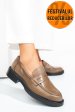 Mocasini taupe piele naturala emme011/oxford