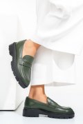 MOCASINI VERZI PIELE NATURALA EMME011