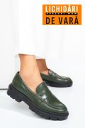 MOCASINI VERZI PIELE NATURALA EMME011