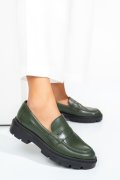 MOCASINI VERZI PIELE NATURALA EMME011