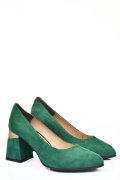 PANTOFI VERZI PIELE NATURALA INTOARSA 5S77005
