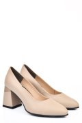 PANTOFI BEJ PIELE NATURALA 5S77005