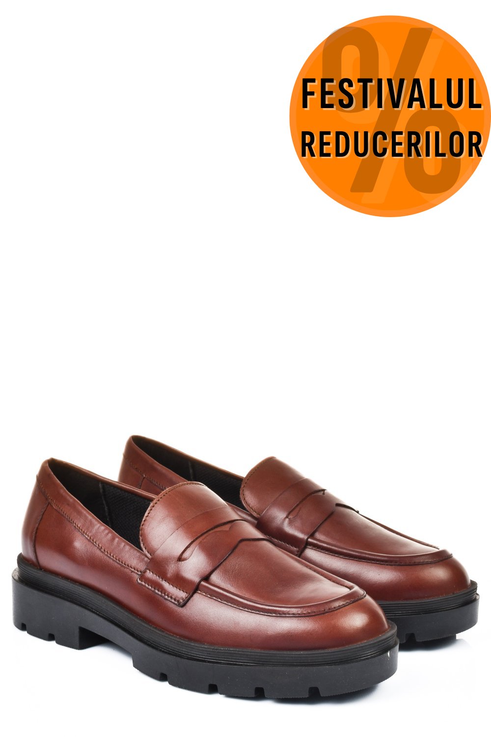 MOCASINI BROWN PIELE NATURALA EMME011