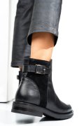 GHETE NEGRE PIELE NATURALA 242838NP/SP