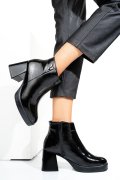 BOTINE NEGRE PIELE NATURALA LACUITA 242827NPK
