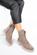 Ghete bej piele naturala intoarsa 242801sp