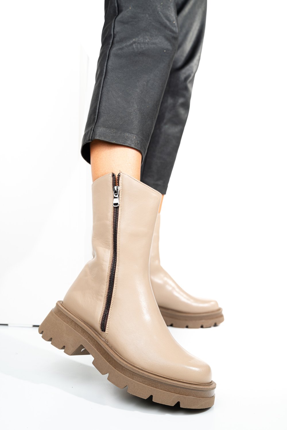 GHETE BEJ PIELE NATURALA 242822NP