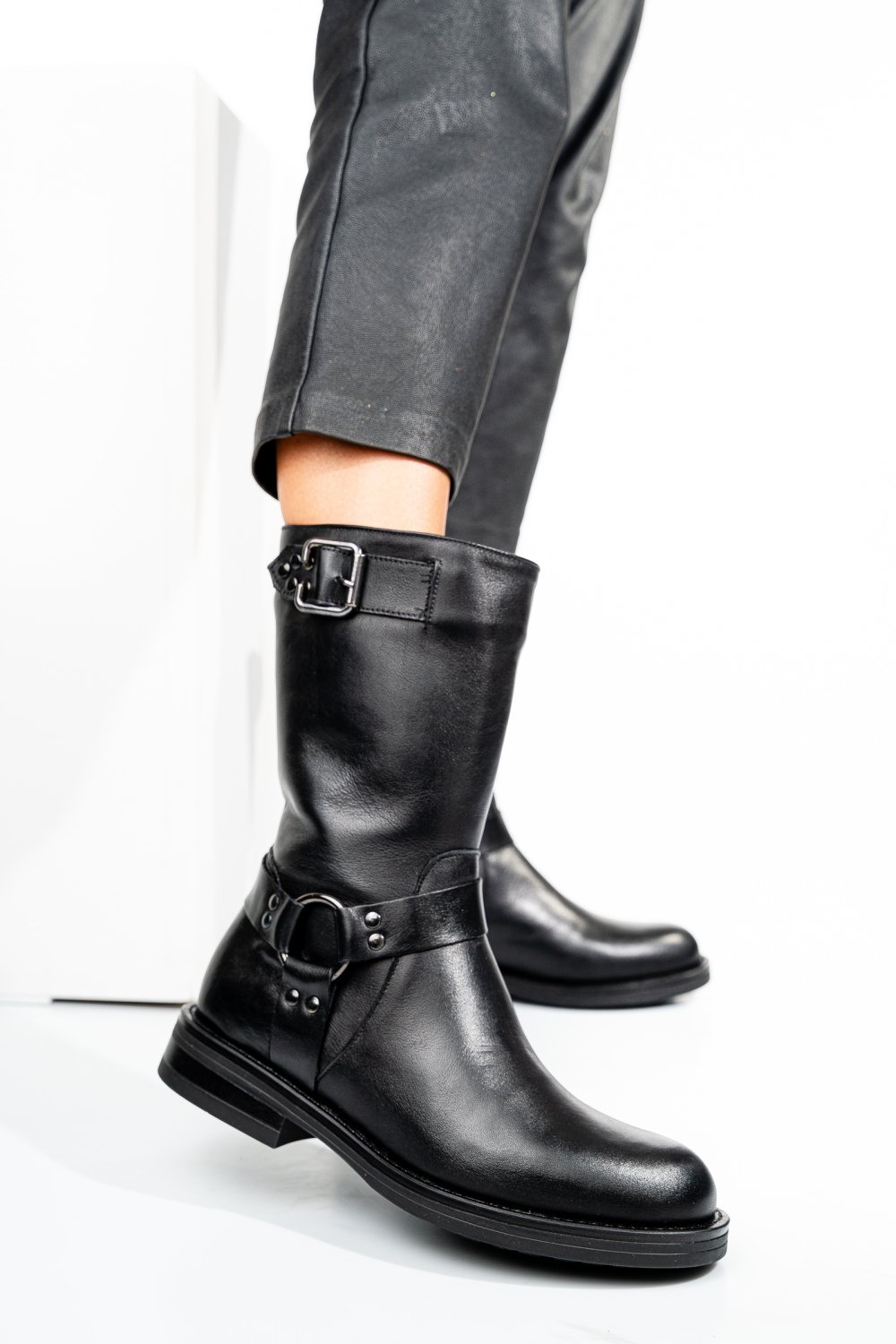 CIZME NEGRE PIELE NATURALA 242832NP