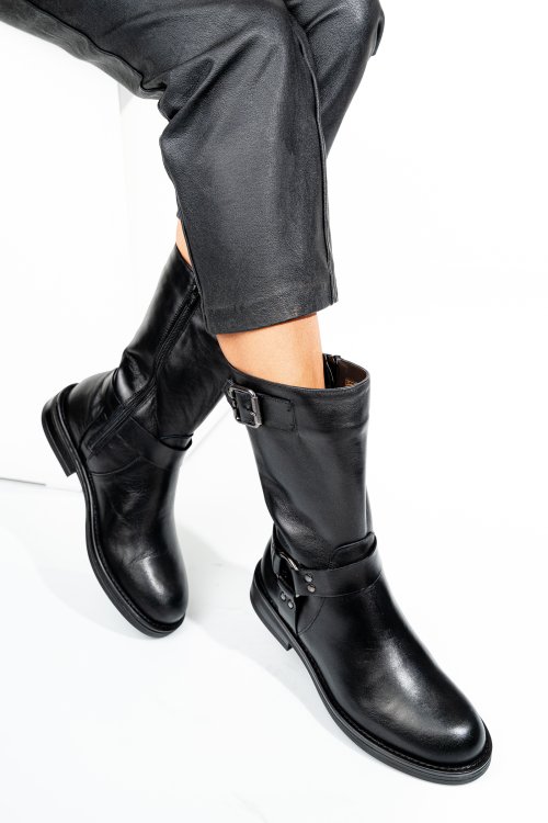 Cizme negre piele naturala 242832np