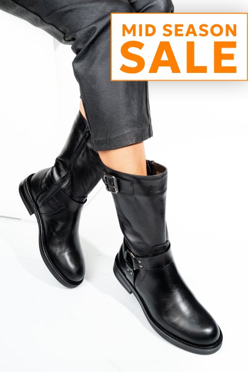 Cizme negre piele naturala 242832np