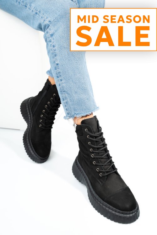Ghete negre piele naturala 242805nbk